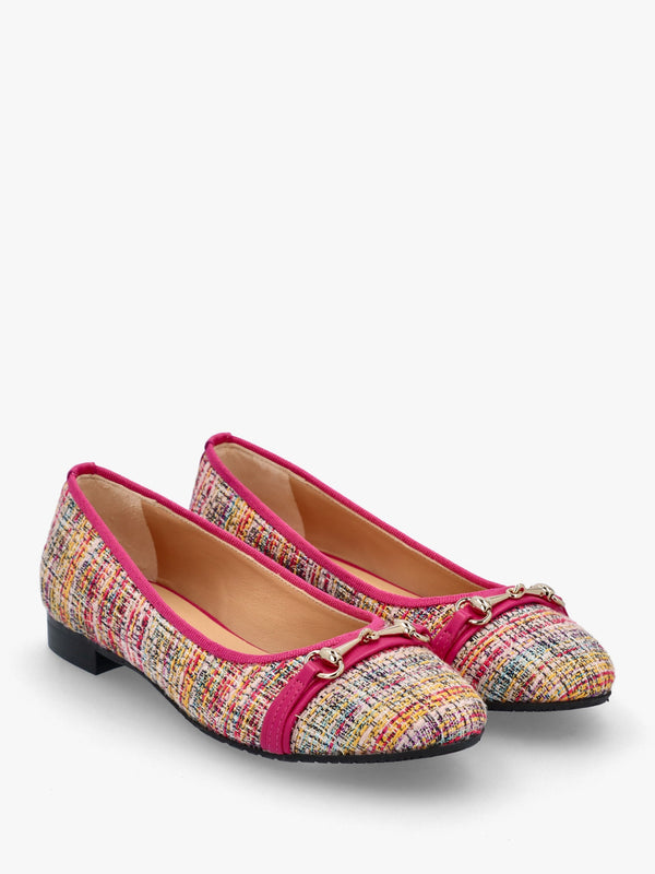 Jayda Multicoloured Woven Ballet Pumps