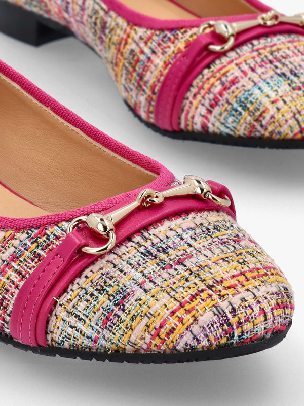 Jayda Multicoloured Woven Ballet Pumps