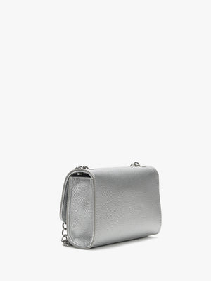 Divina Argento Pebbled Shoulder Bag