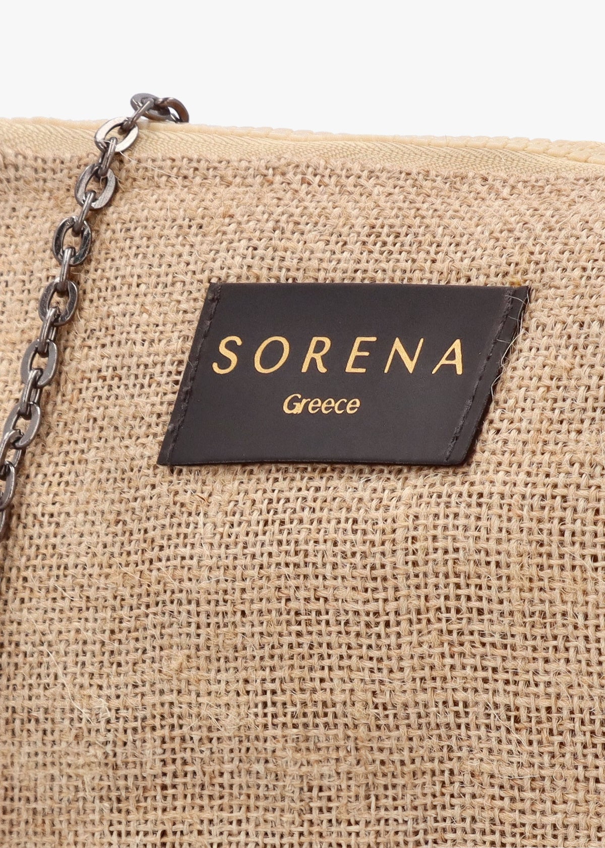 One-Of-A-Kind Aristi Natural Black & Silver Clutch Bag