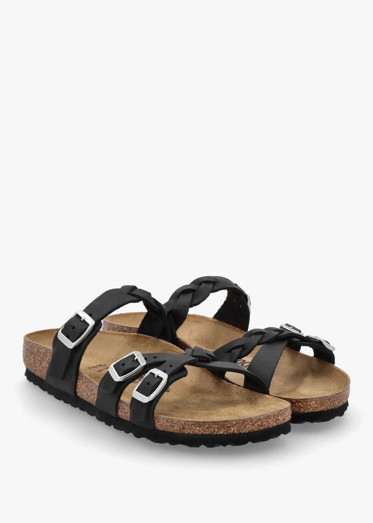 Franca Black Oiled Nubuck Leather Mules