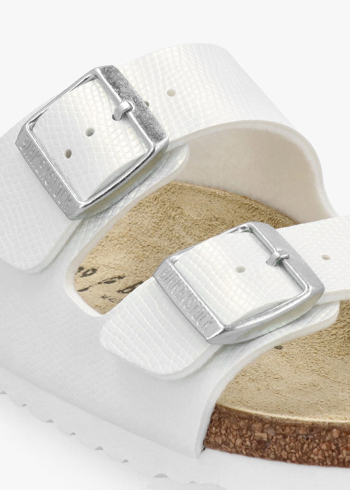 Arizona Birko-Flor Shiny Lizard White Two Bar Mules
