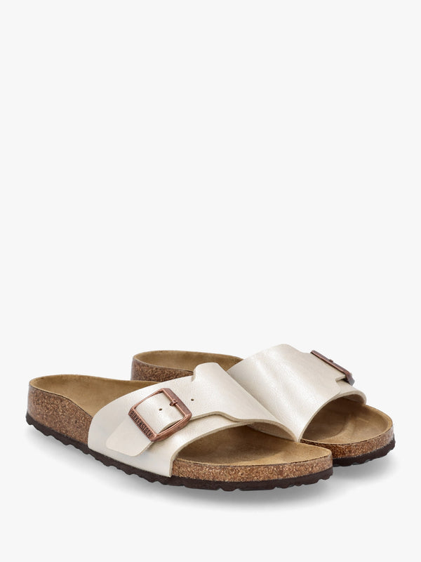 Catalina Birko-Flor Graceful Pearl White Mules