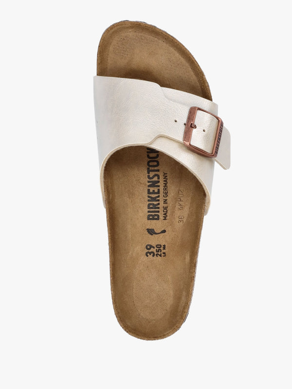 Catalina Birko-Flor Graceful Pearl White Mules