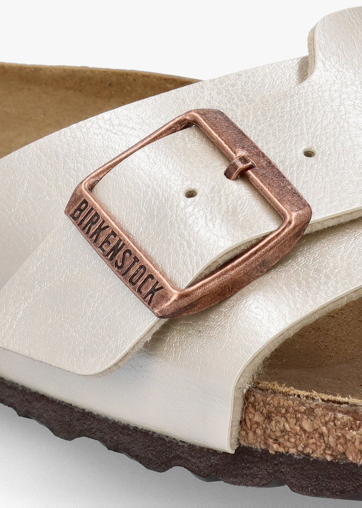 Catalina Birko-Flor Graceful Pearl White Mules
