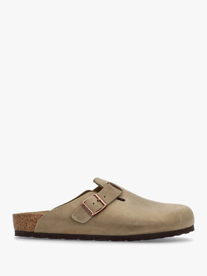 Men's Boston Tabacco Brown Waxy Leather Clogs