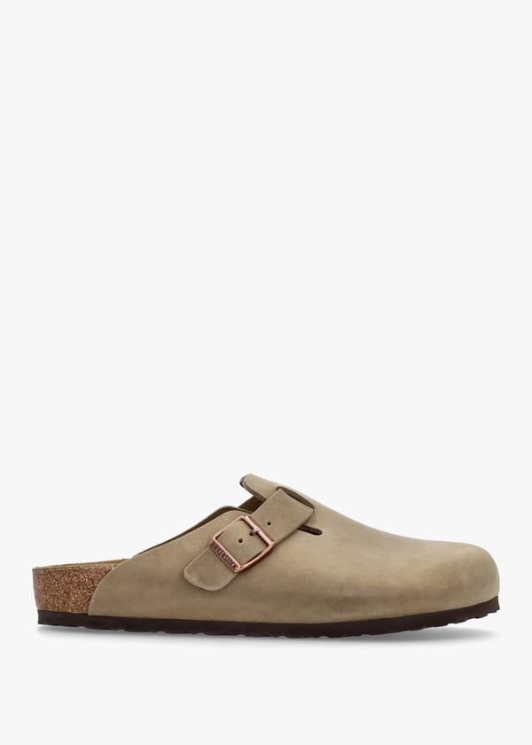 Men's Boston Tabacco Brown Waxy Leather Clogs