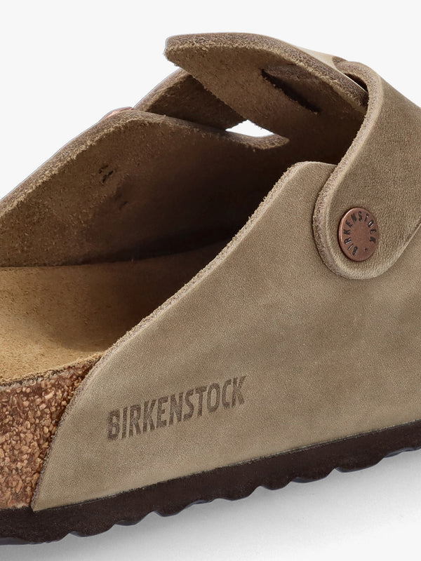 Men's Boston Tabacco Brown Waxy Leather Clogs