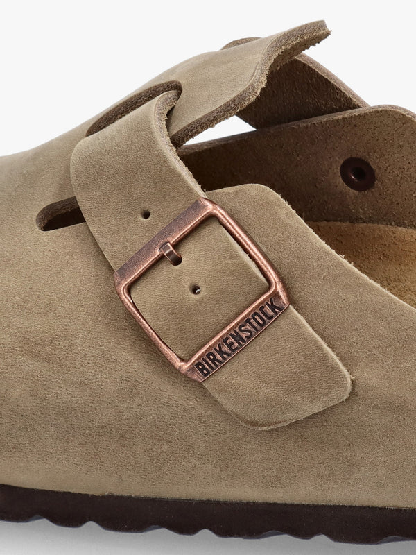 Men's Boston Tabacco Brown Waxy Leather Clogs