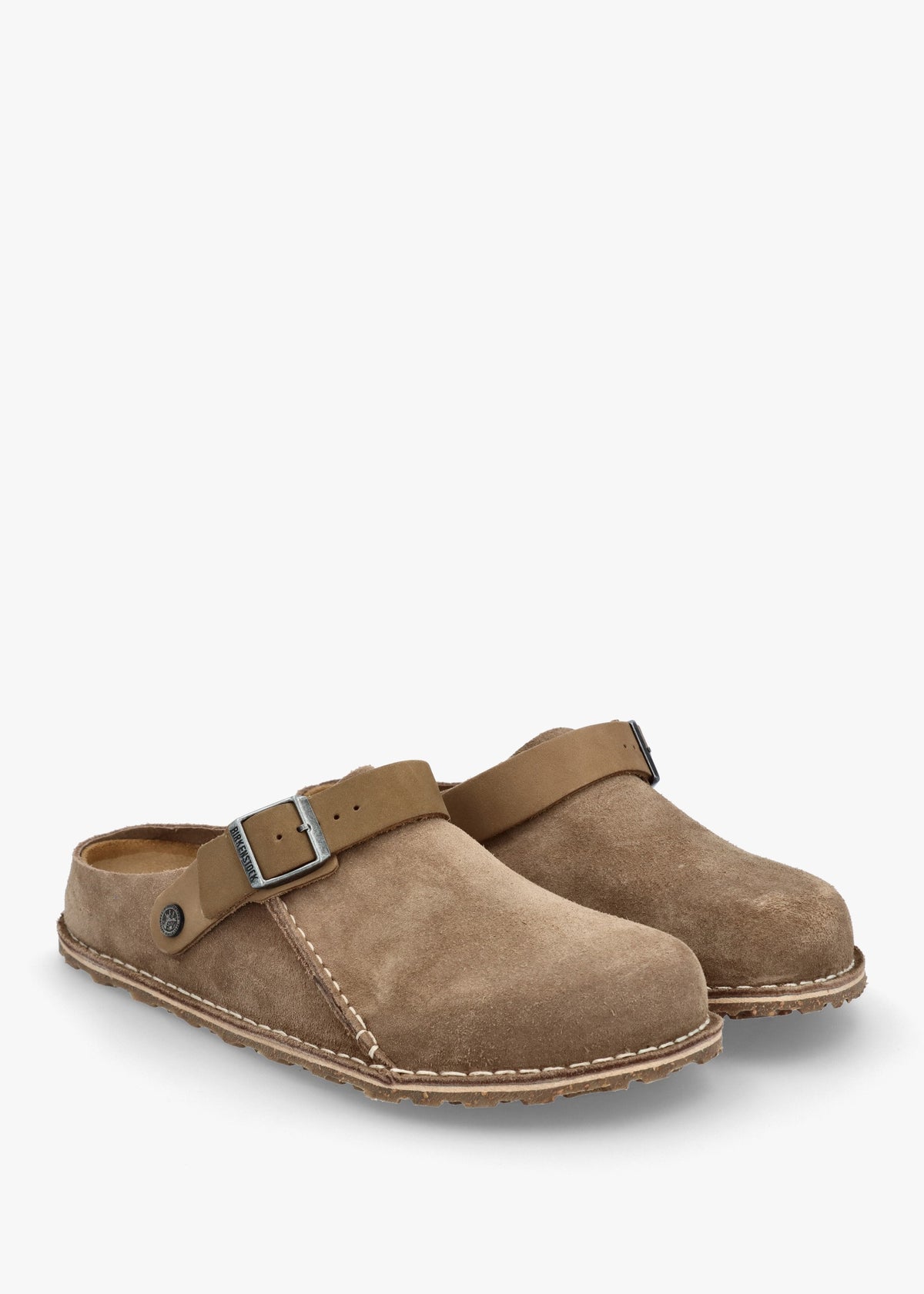 Men’s Lutry Premium Suede Leather Gray Taupe Clogs