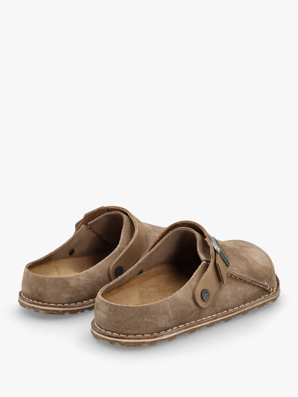 Men’s Lutry Premium Suede Leather Gray Taupe Clogs