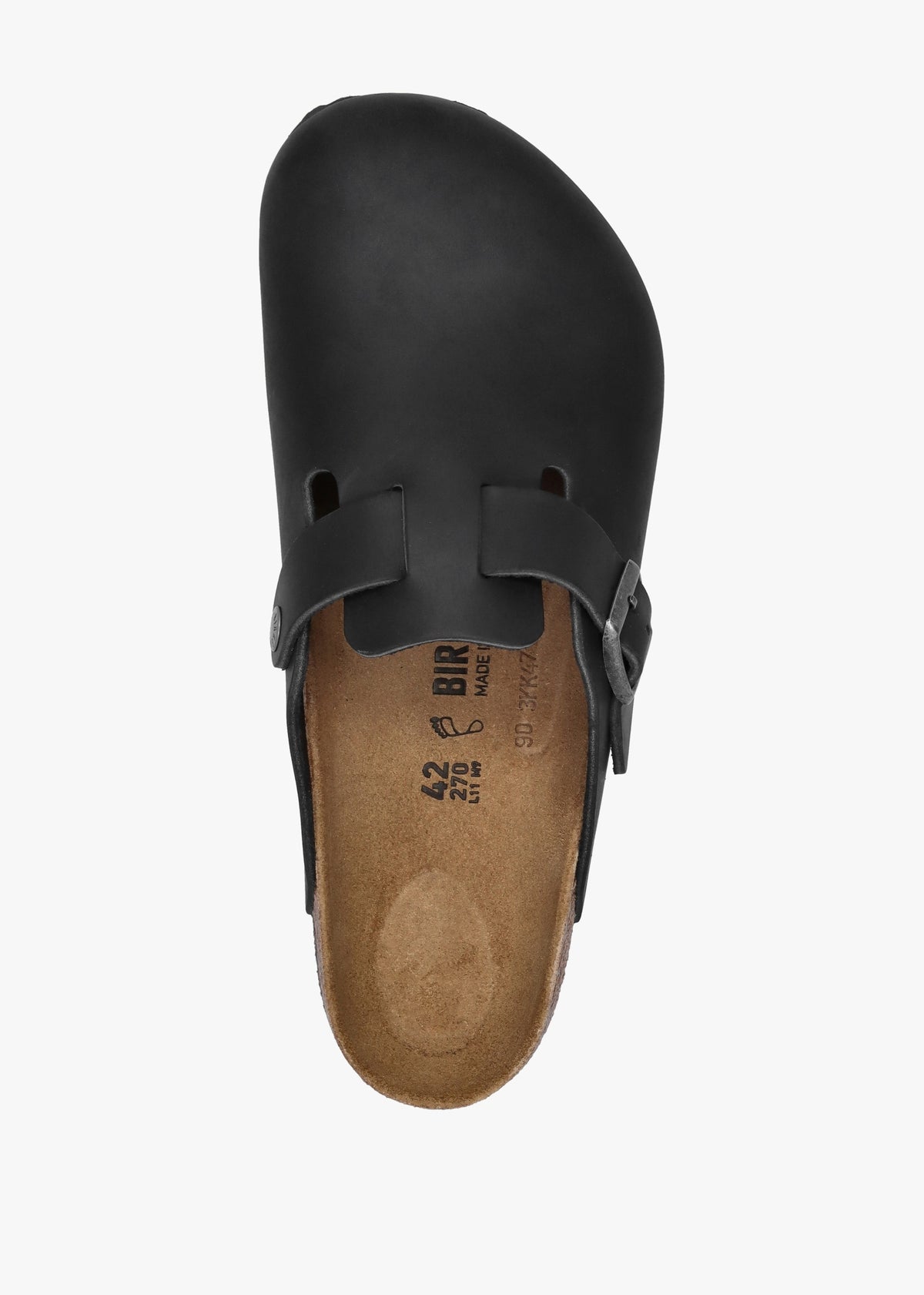 Men's Boston Black Natural Oiled Leather Clogs