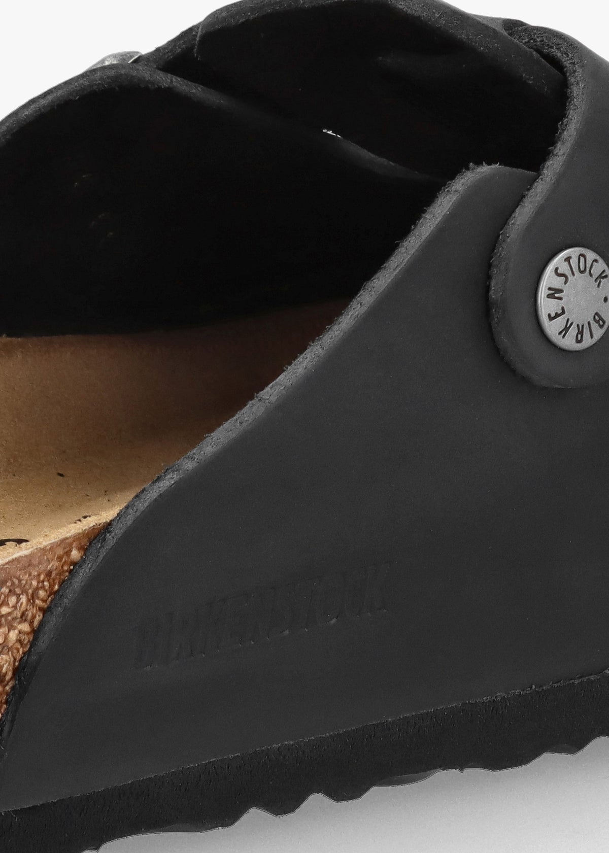 Men's Boston Black Natural Oiled Leather Clogs