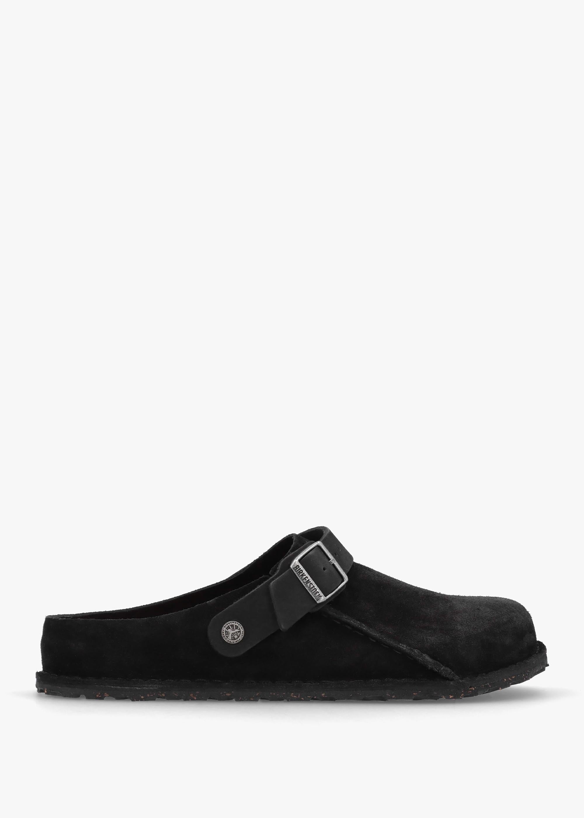 Birkenstock Men's Lutry Premium Suede Leather Black Clogs – Daniel