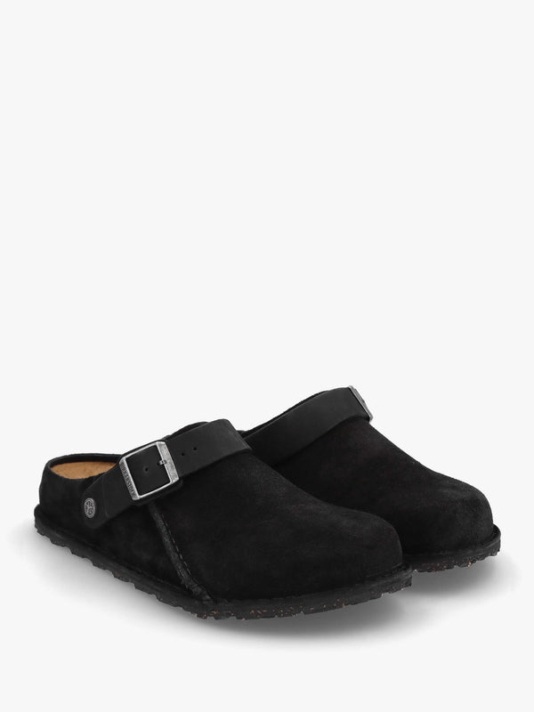 Men’s Lutry Premium Suede Leather Black Clogs