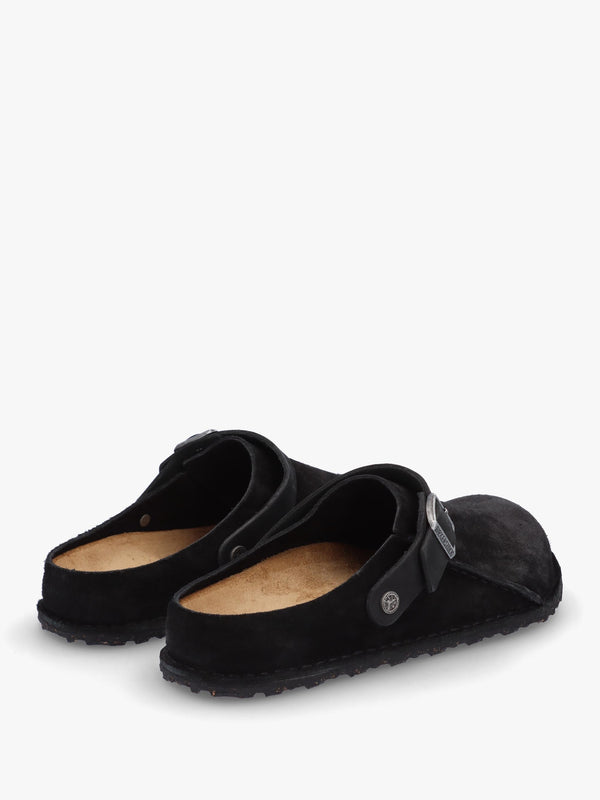 Men’s Lutry Premium Suede Leather Black Clogs