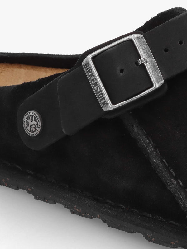 Men’s Lutry Premium Suede Leather Black Clogs