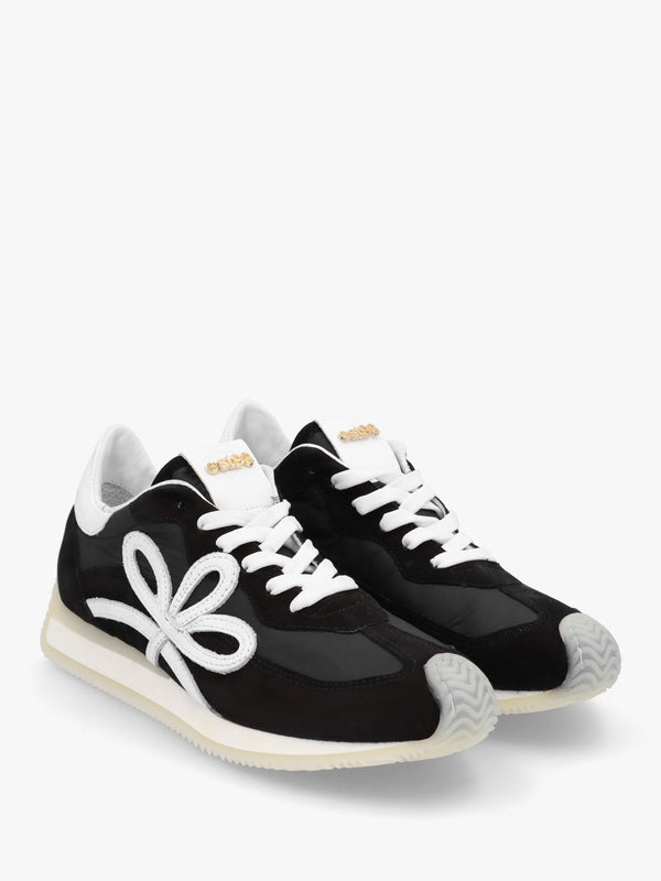 Movie Black & White Suede Runner Trainers