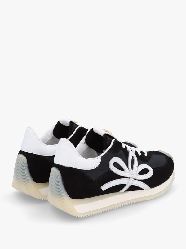 Movie Black & White Suede Runner Trainers
