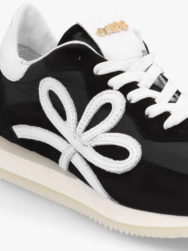 Movie Black & White Suede Runner Trainers