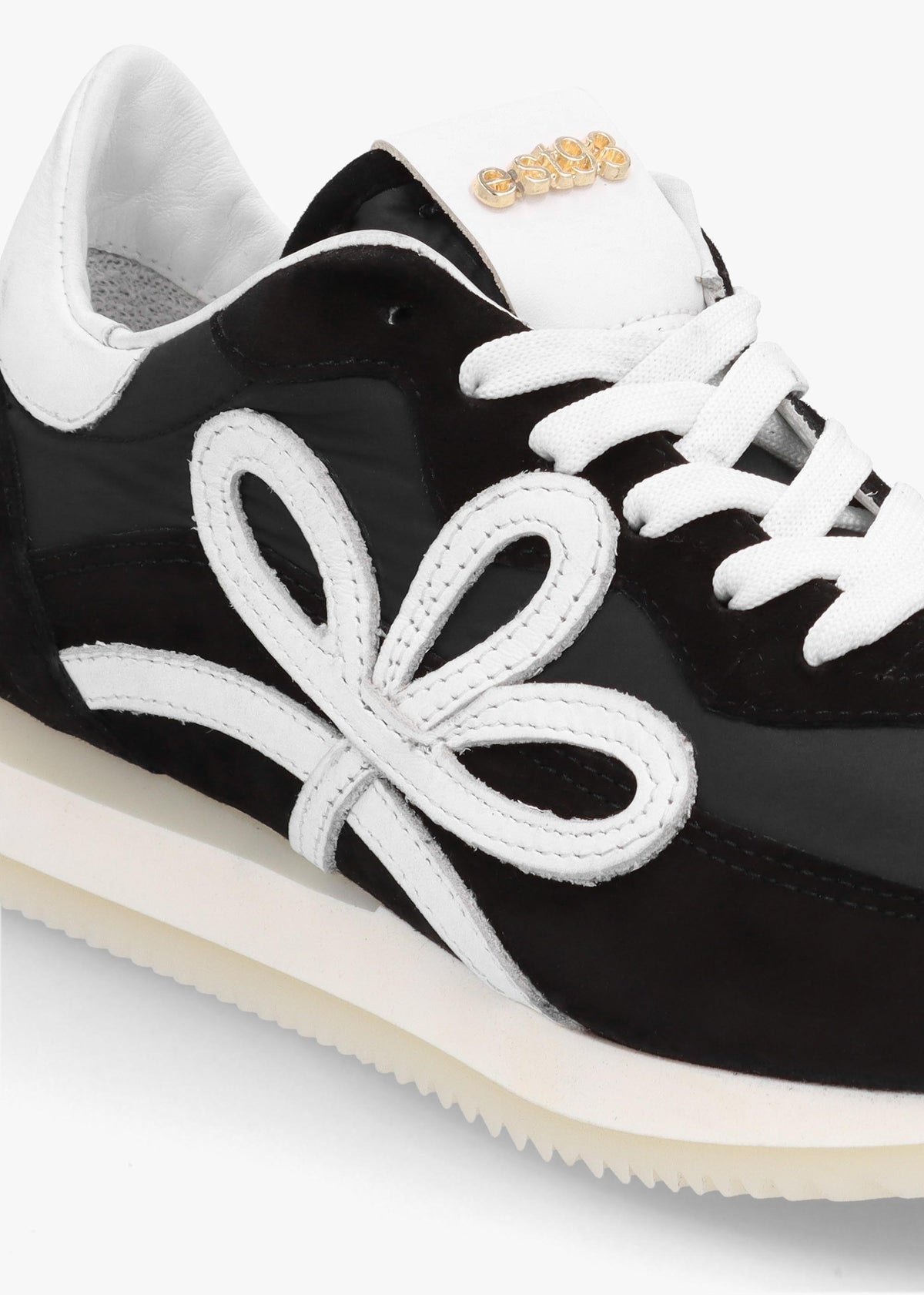 Movie Black & White Suede Runner Trainers