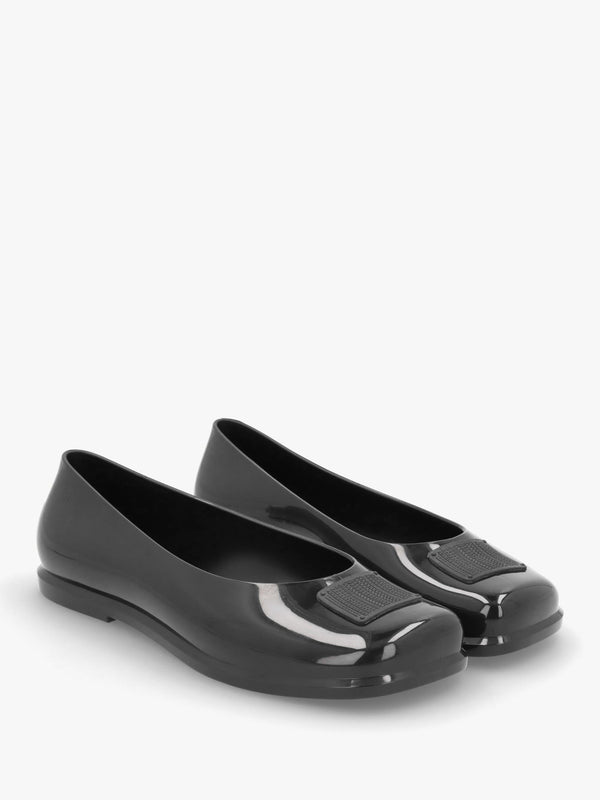 x Melissa Ruby Black Ballet Pumps