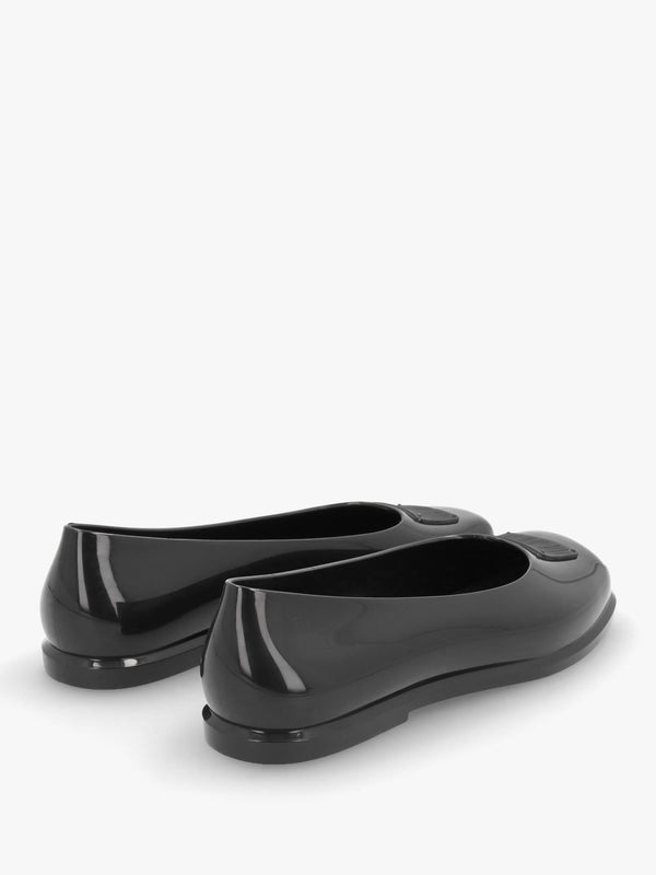 x Melissa Ruby Black Ballet Pumps
