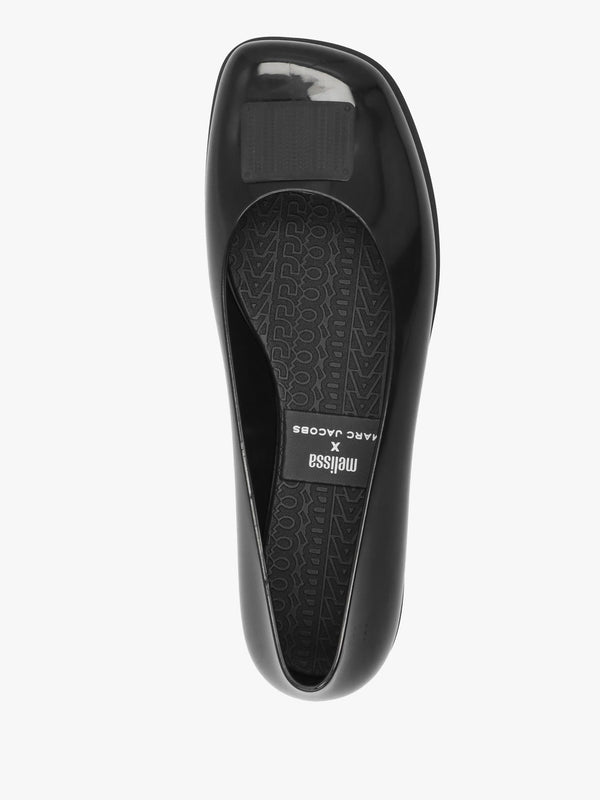 x Melissa Ruby Black Ballet Pumps