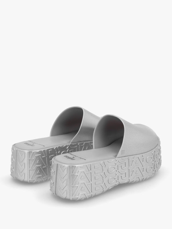 x Melissa Becky Silver Slab Sole Mules