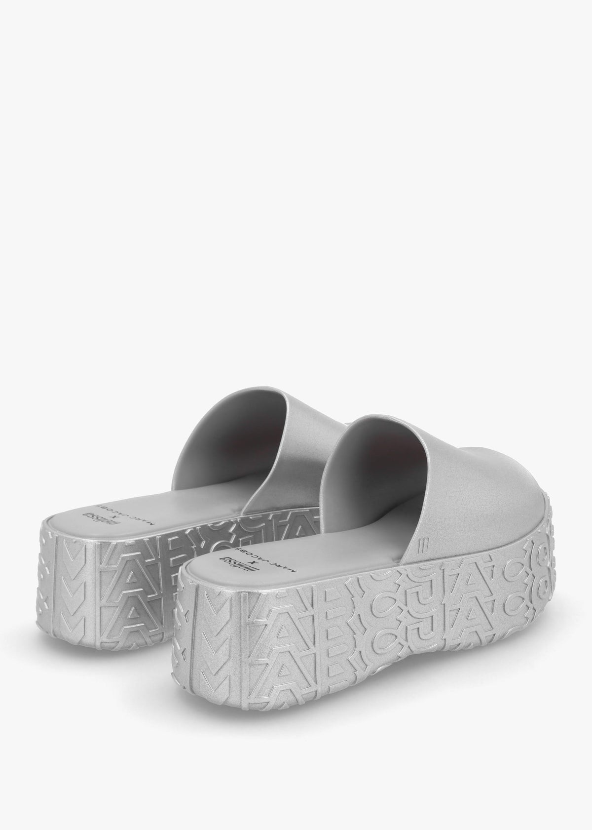 x Melissa Becky Silver Slab Sole Mules