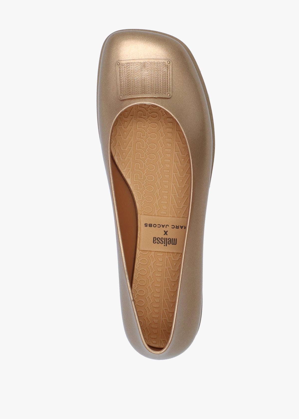 x Melissa Ruby Gold Beige Ballet Pumps