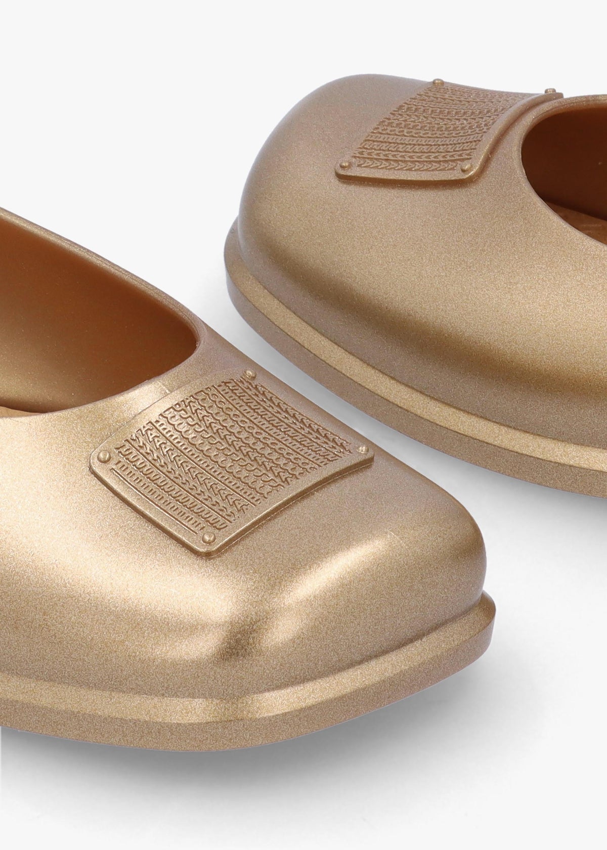 x Melissa Ruby Gold Beige Ballet Pumps