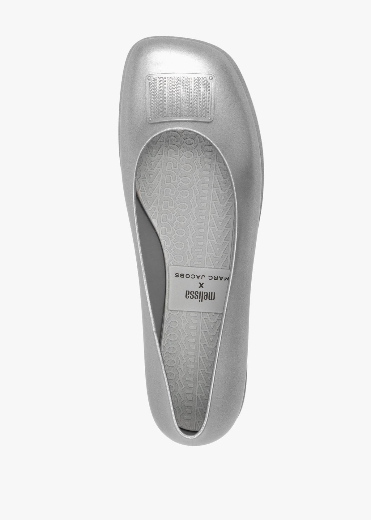 x Melissa Ruby Silver Grey Ballet Pumps