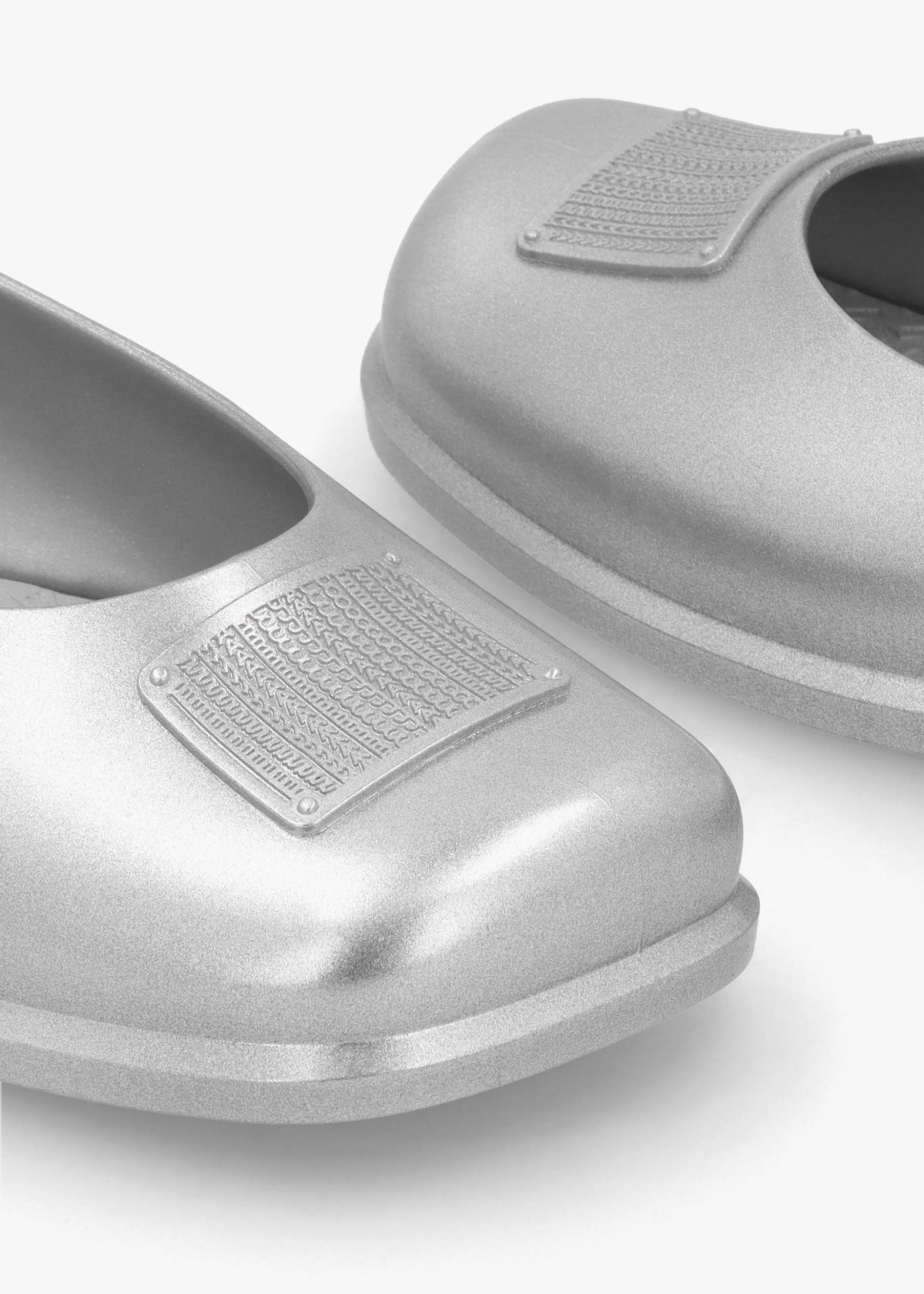 x Melissa Ruby Silver Grey Ballet Pumps