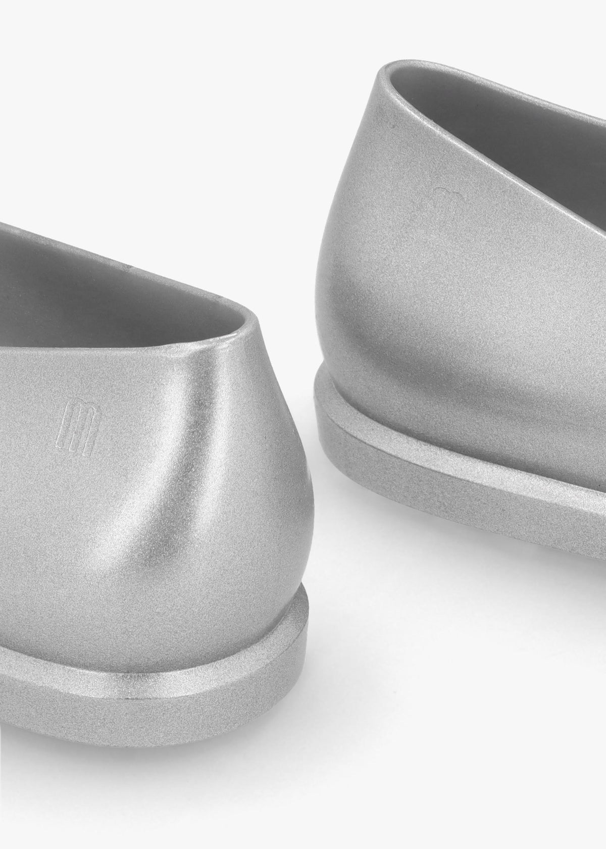 x Melissa Ruby Silver Grey Ballet Pumps