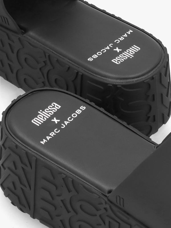 x Melissa Becky Black Slab Sole Mules