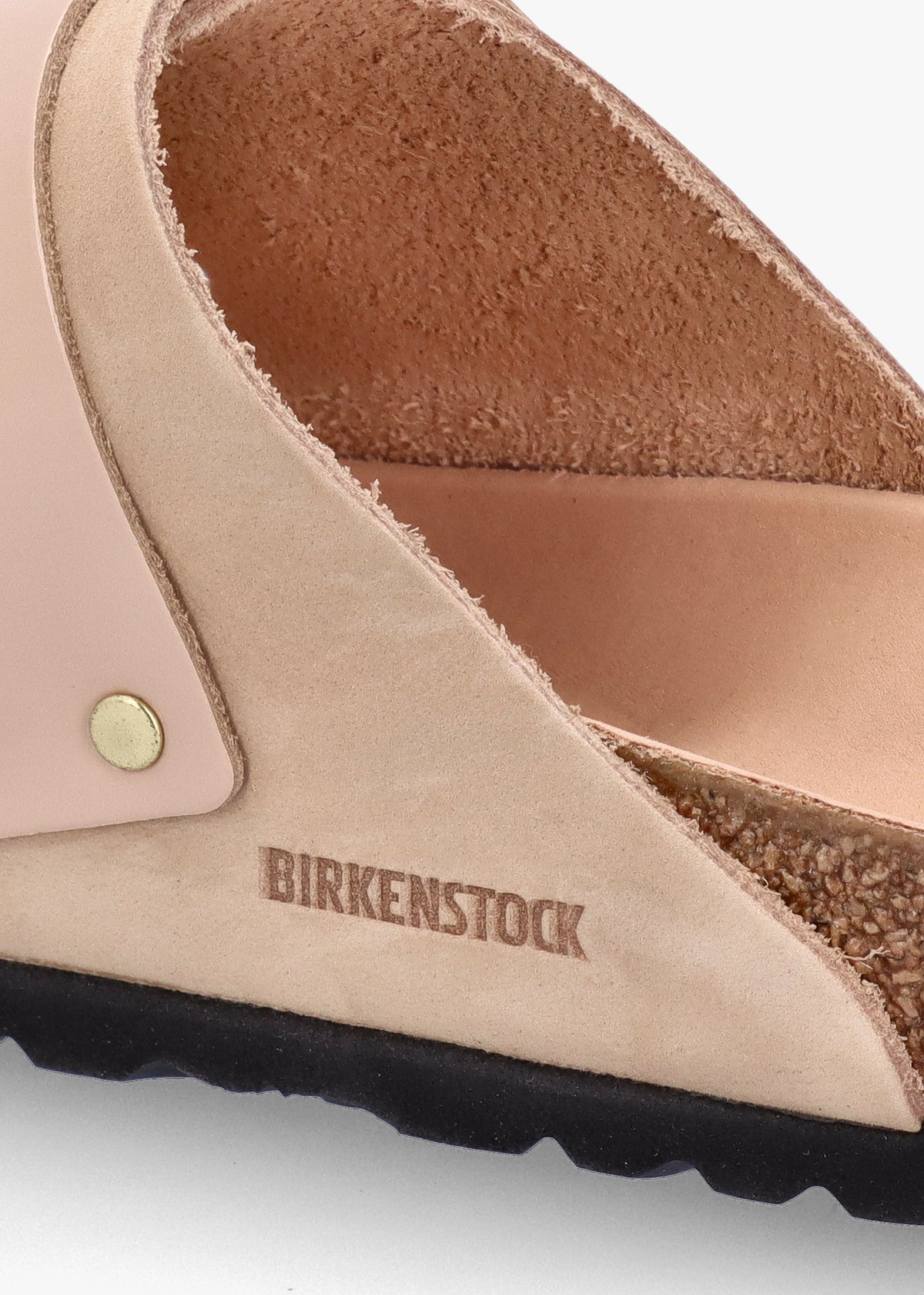 Uji New Beige Nubuck Leather Two Bar Mules
