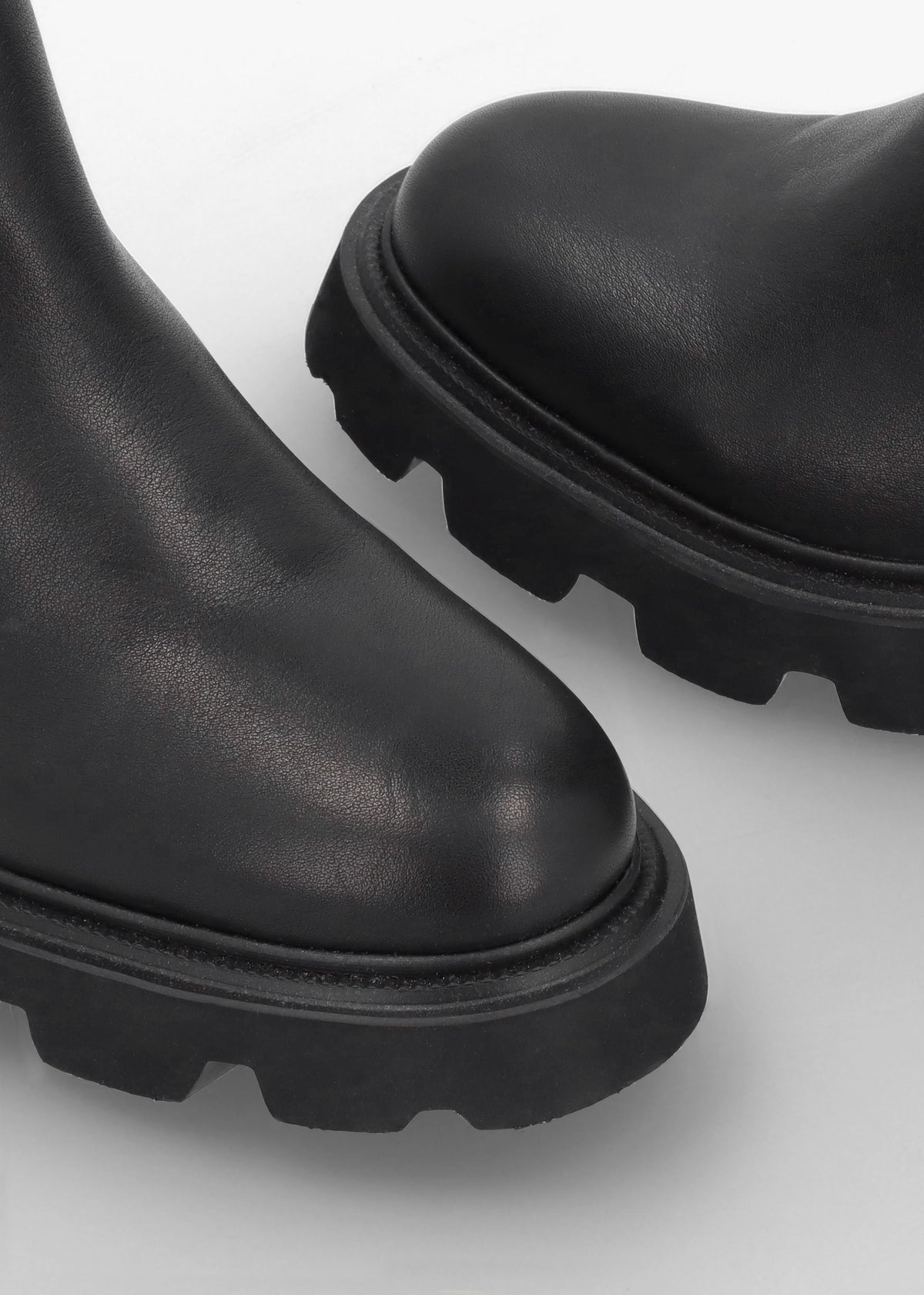 Alice Black Leather Elasticated Over The Knee Boots
