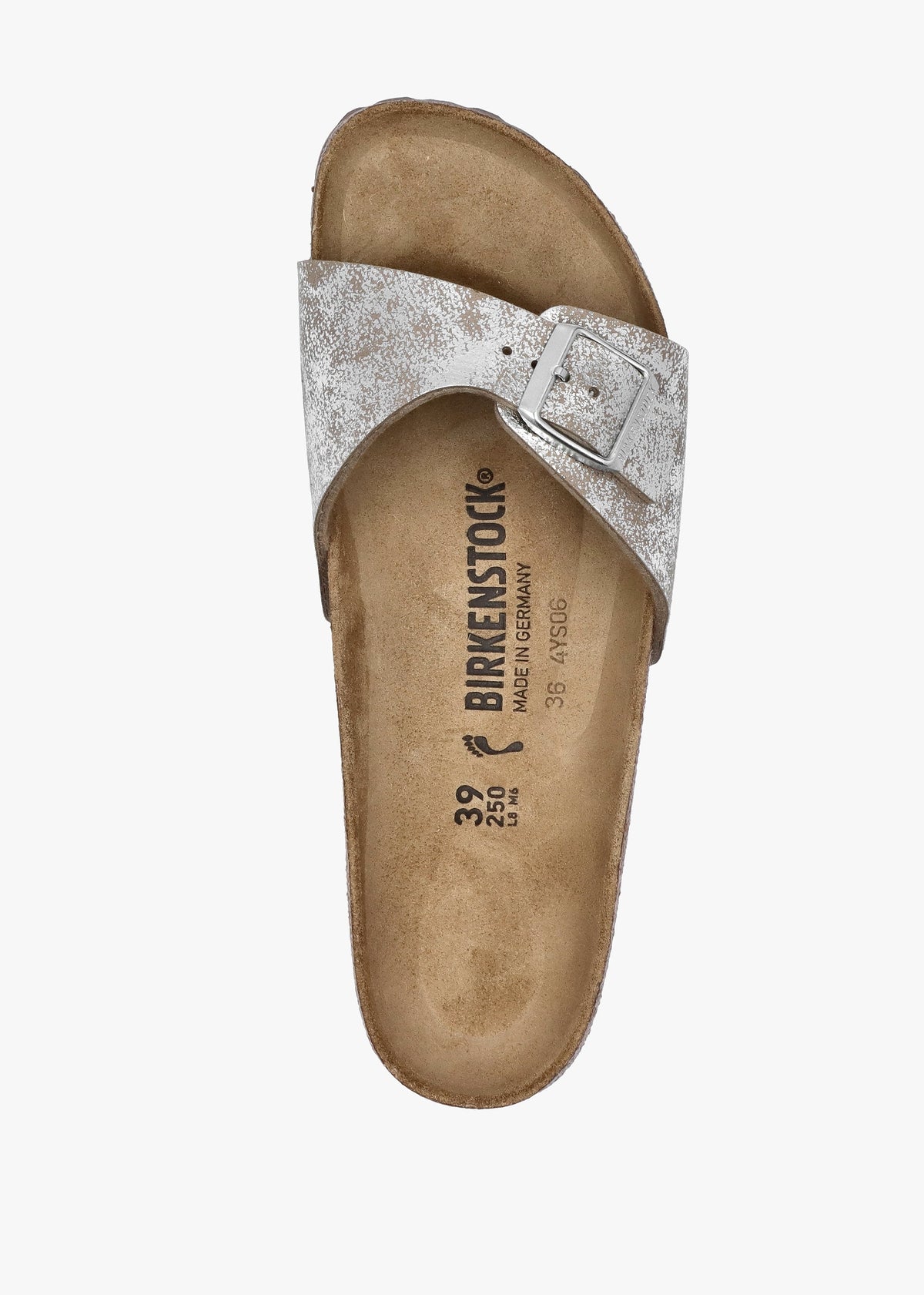 Madrid Synthetic Washed Metallic Silver Mules