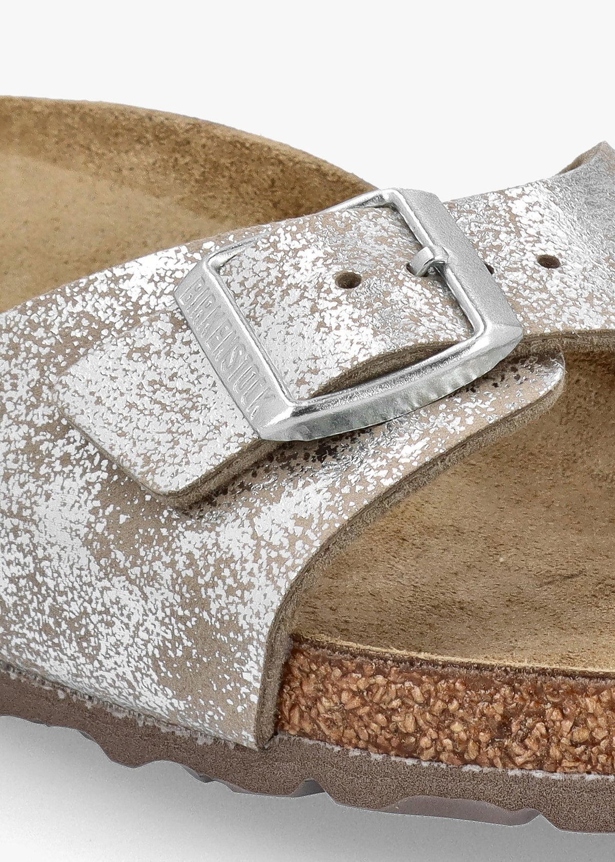 Madrid Synthetic Washed Metallic Silver Mules