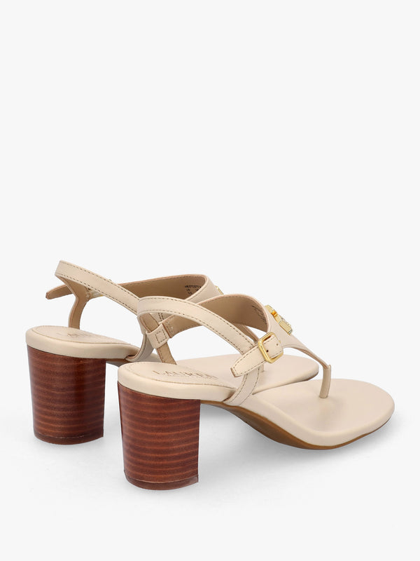 Westcott Sand Leather Toe Post Heeled Sandals