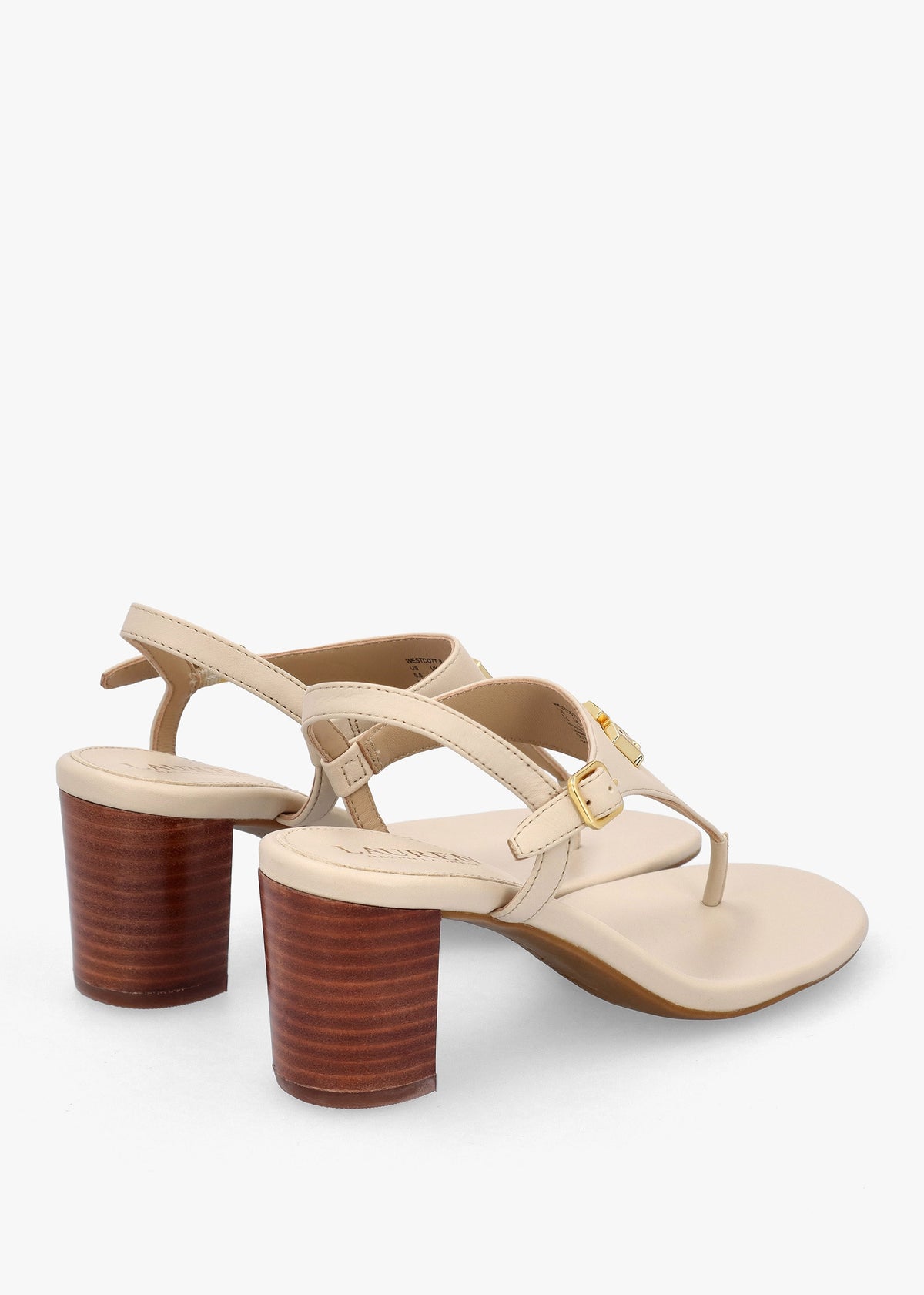 Westcott Sand Leather Toe Post Heeled Sandals