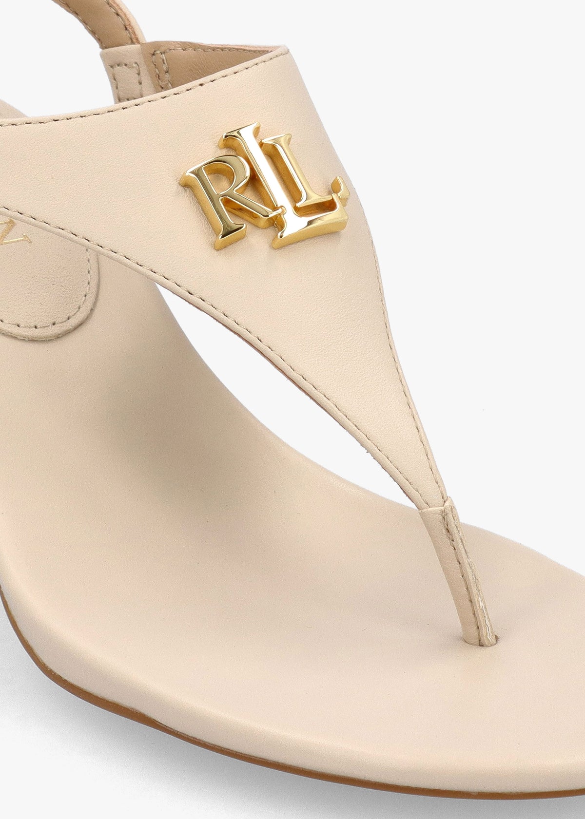 Westcott Sand Leather Toe Post Heeled Sandals