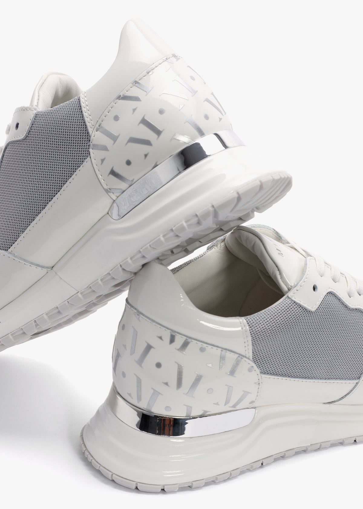 Popham White Chrome Trainers