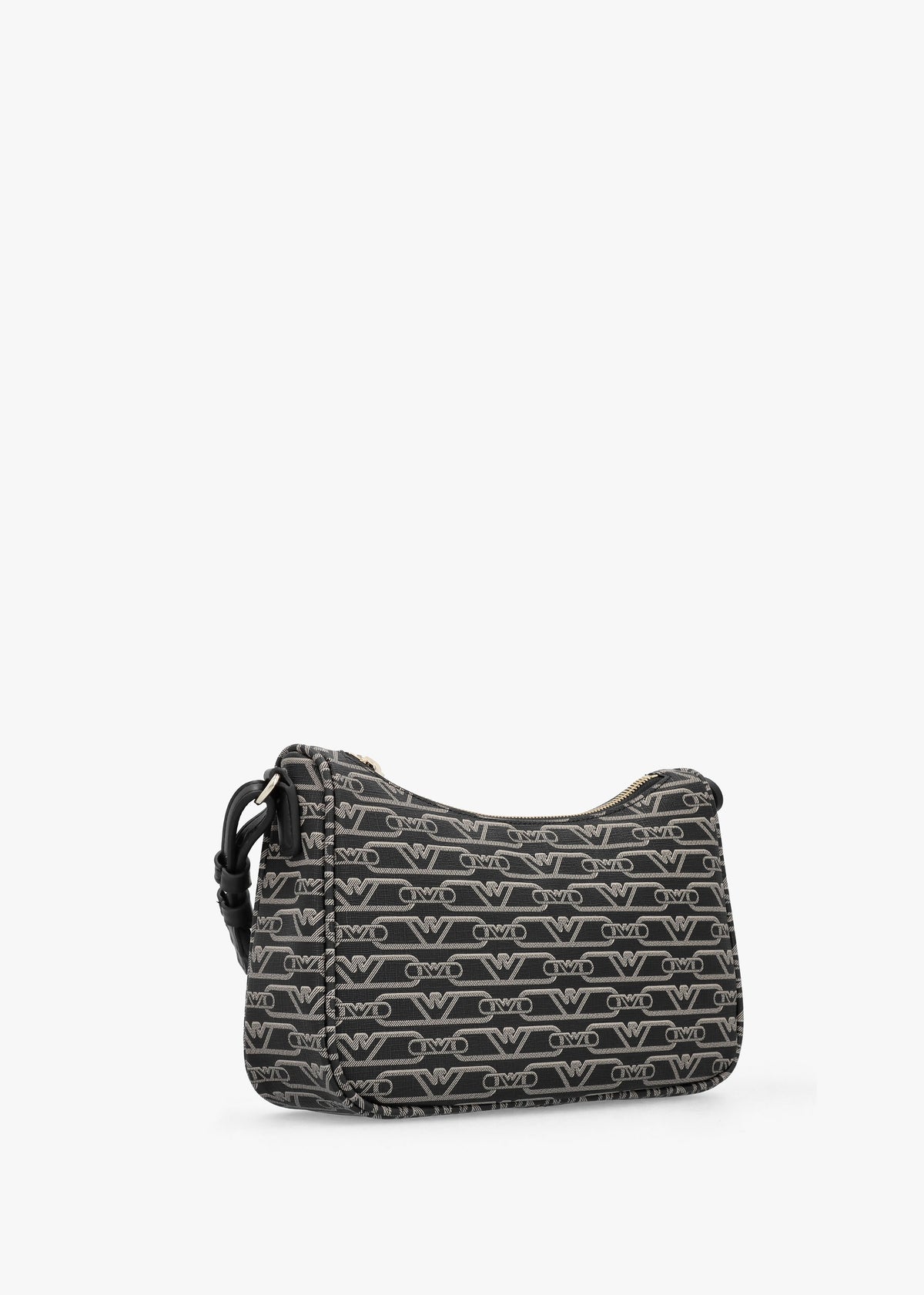 Lilly Logo Nero Ecru Baguette Bag