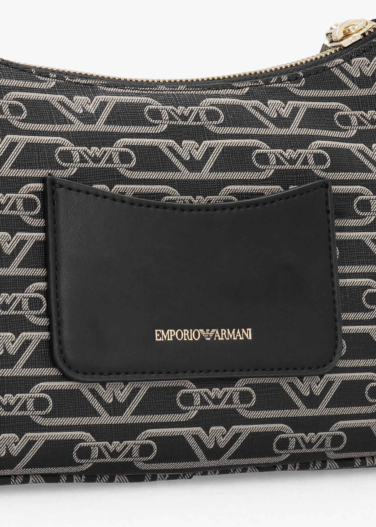 Lilly Logo Nero Ecru Baguette Bag