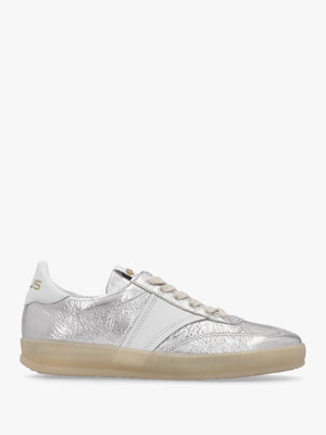 Flash Silver Metallic Leather Trainers