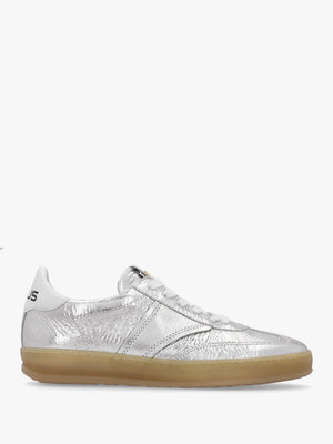 Genova Silver Metallic Leather Trainers
