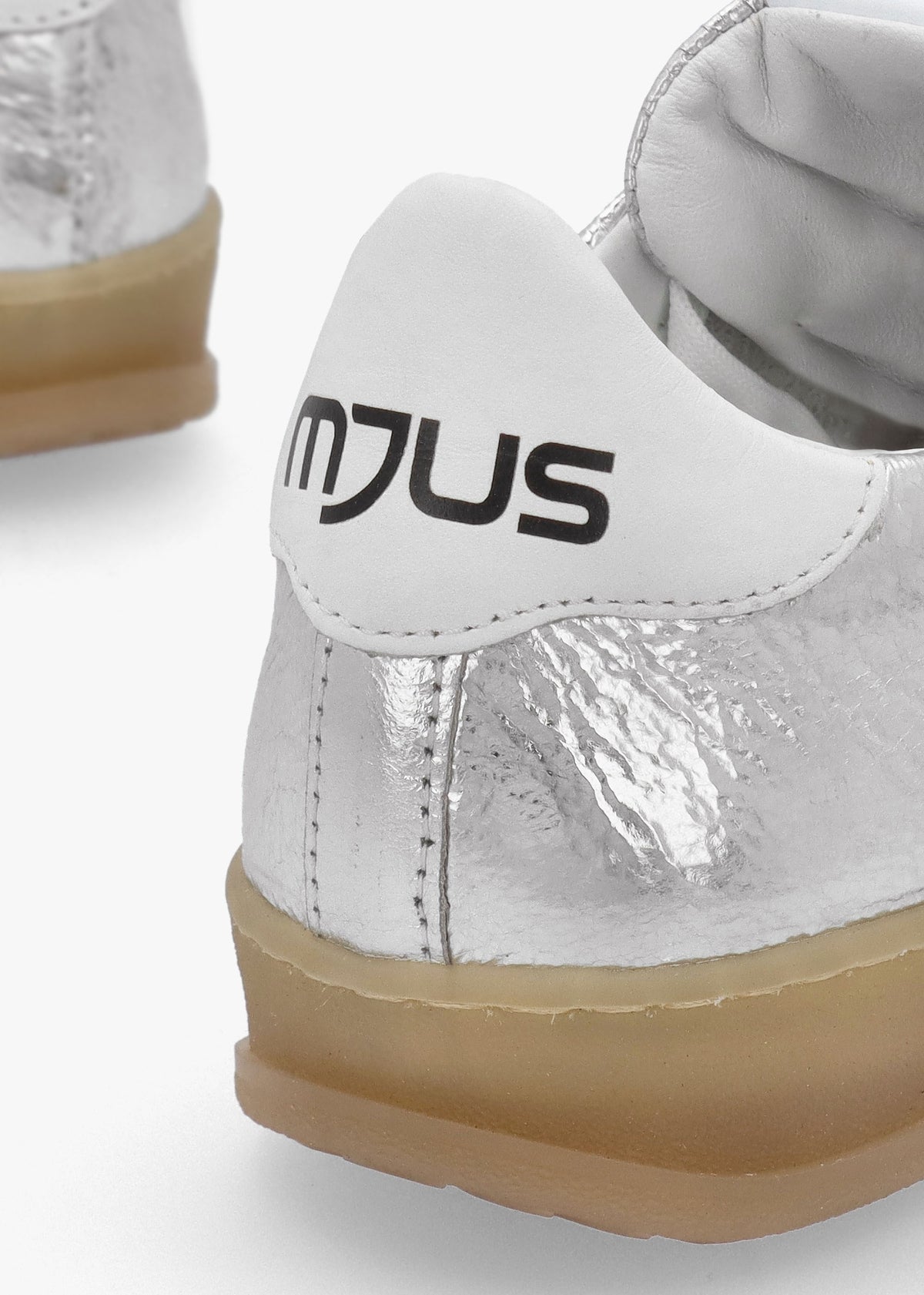 Genova Silver Metallic Leather Trainers