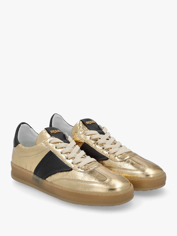 Flash Gold Metallic Leather Trainers